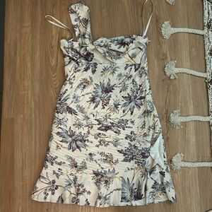 SIR the label Floral Dress in Cream and Purple
